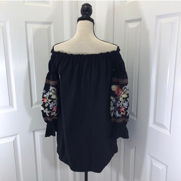 SOLD Free People Fleur Du Jour Black Shift Dress - Picture 4 of 4